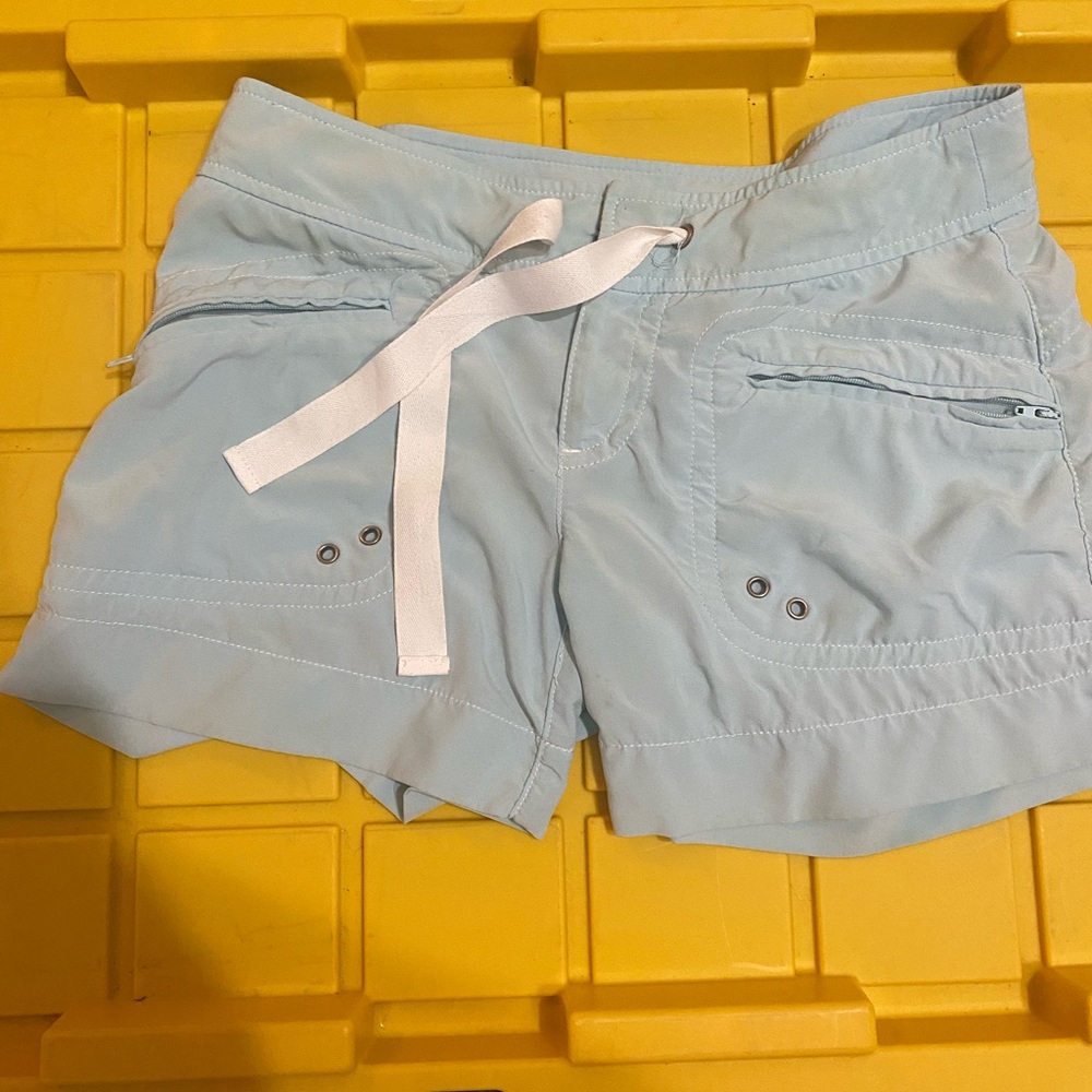 Athleta Light Blue Trekkie Hiking Utility Shorts - Size 0